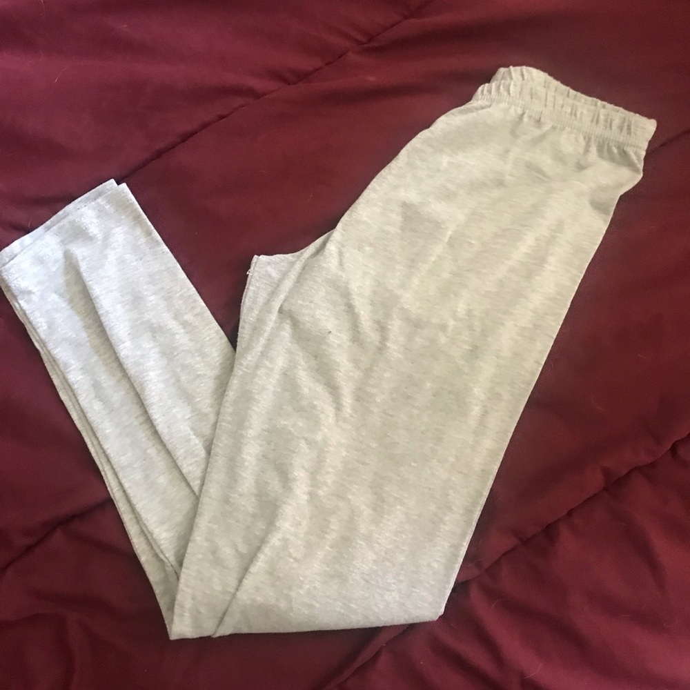 Gray Cotton Leggings